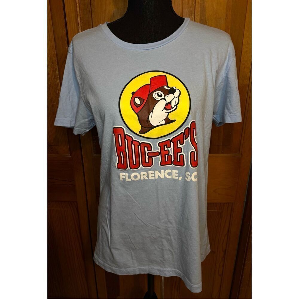 Buc-ee’s Florence, SC Light Blue Short Sleeve Tee Shirt Size Medium